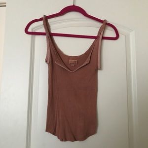 Urban outfitters ribbed low cut tank
